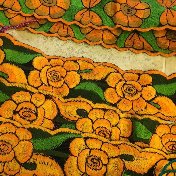 2 New Mexican Embroidered Belts Floral Sach - Picture 6 of 10